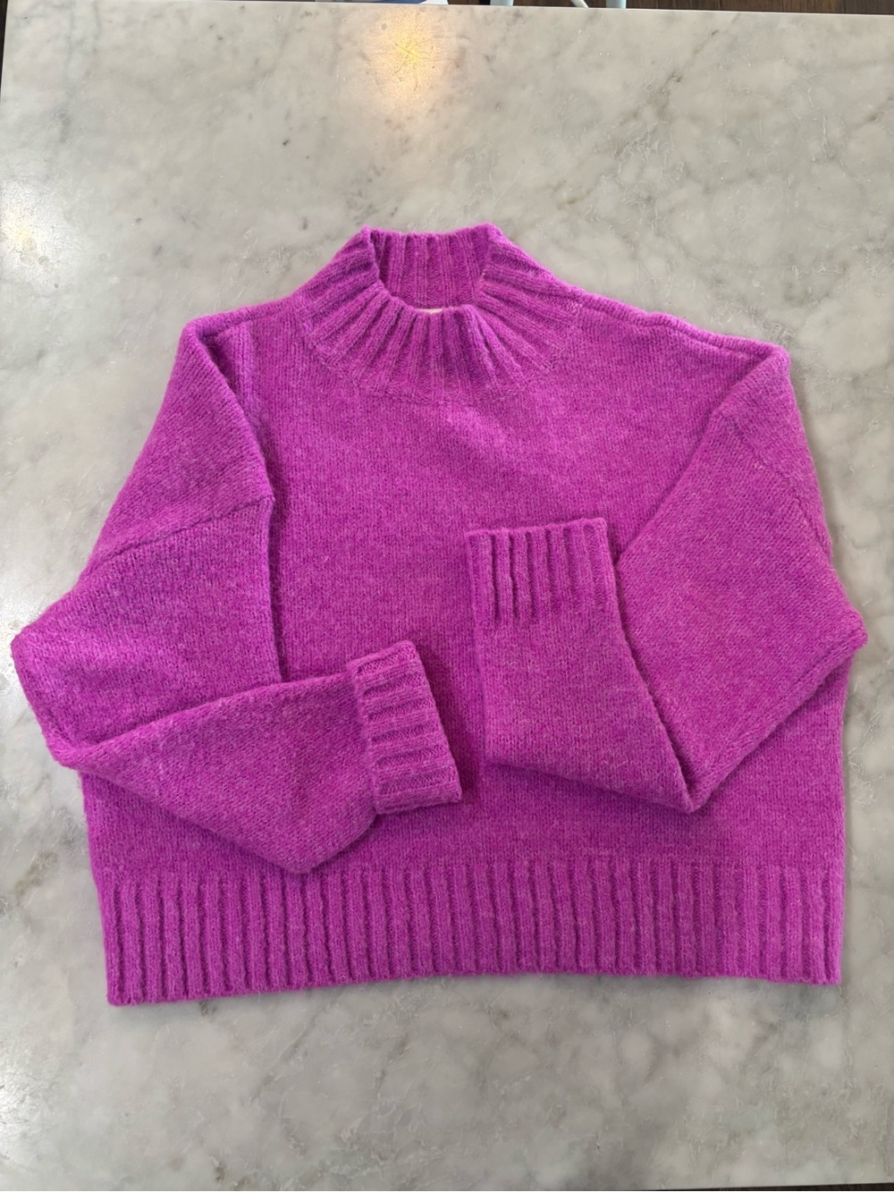 Pinch Women's Cowl-Neck Sweater in Bright Fuchsia